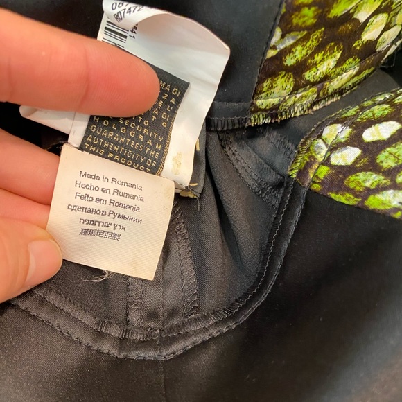 Just Cavalli Satin Low Plunge Bodycon Midi Dress - Picture 8 of 12